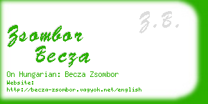 zsombor becza business card